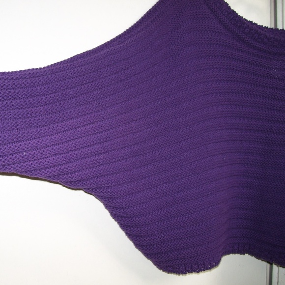 VTG David Brett PURPLE Knit Crop Top Sweater Sz M - Picture 5 of 8
